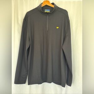 Jack Nicklaus Sweater Men XL Black Golf Long Sleeve 1/4 Zip Pullover Golden Bear